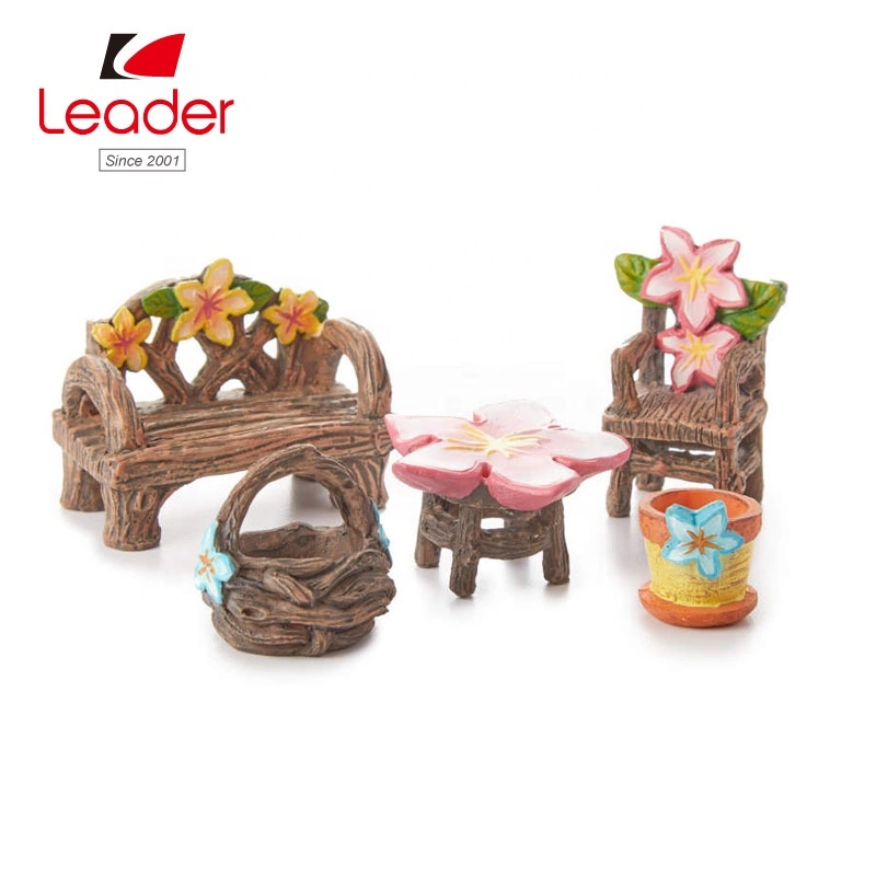 Wholesale/Supplier Fairy Garden Pink Flower House Miniature Accessory Set