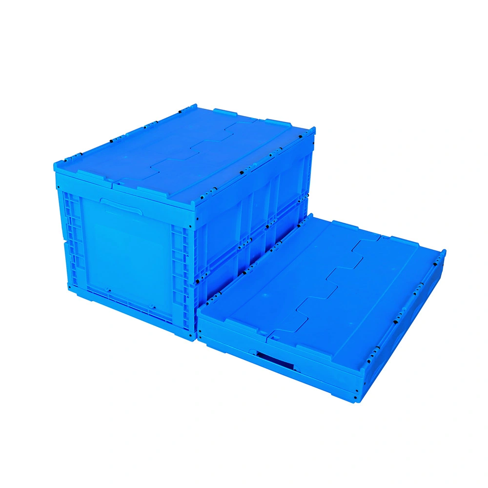 Plastic Collapsible and Folding Crate Box for Storage and Moving