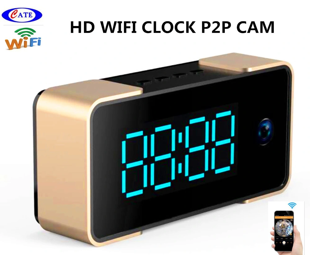 HD WiFi IP Hide Camera IR DV Cam Motion Security Alarm Clock Camera Wc005z19