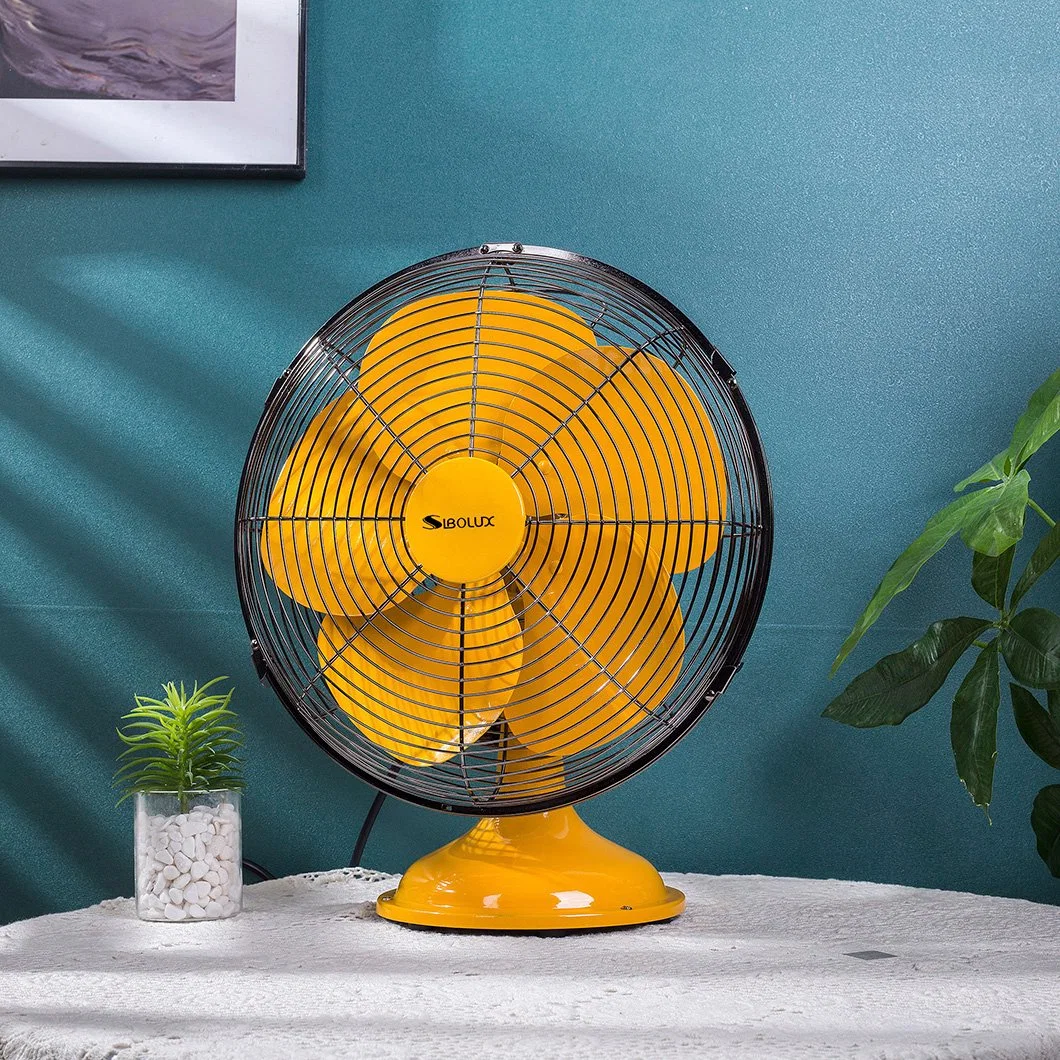 Decorative Electrical Fan Retro Table Fans 12" Desk Cooling Fan for Household