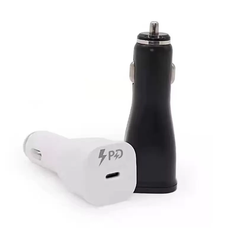 OEM Quality 25W Pd Car Charger Adapter Super Fast Charging Type C Ports Bullet Quick Adaptive Car Sockets for Sung S with Retail Packaging Box