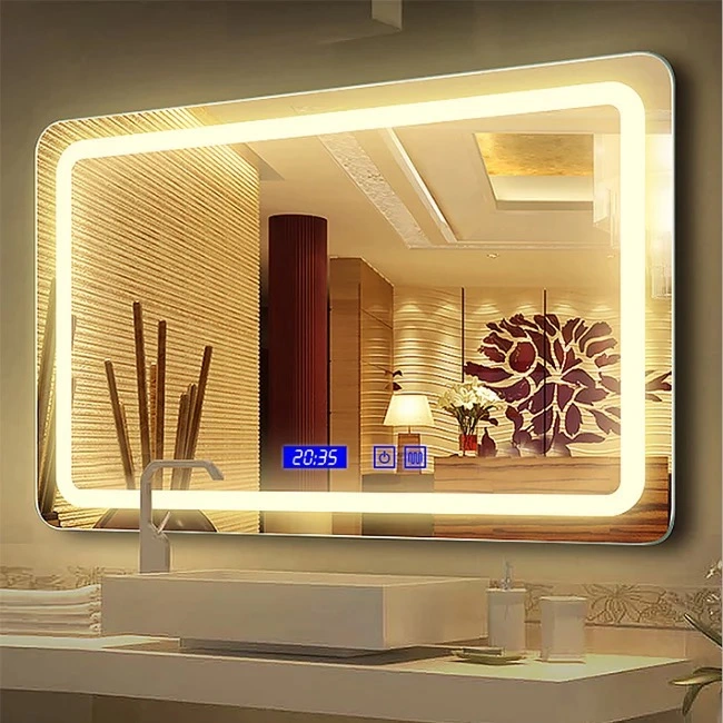 Smart LED Mirror for Home Decoration with Bluetooth and Touch Sensor