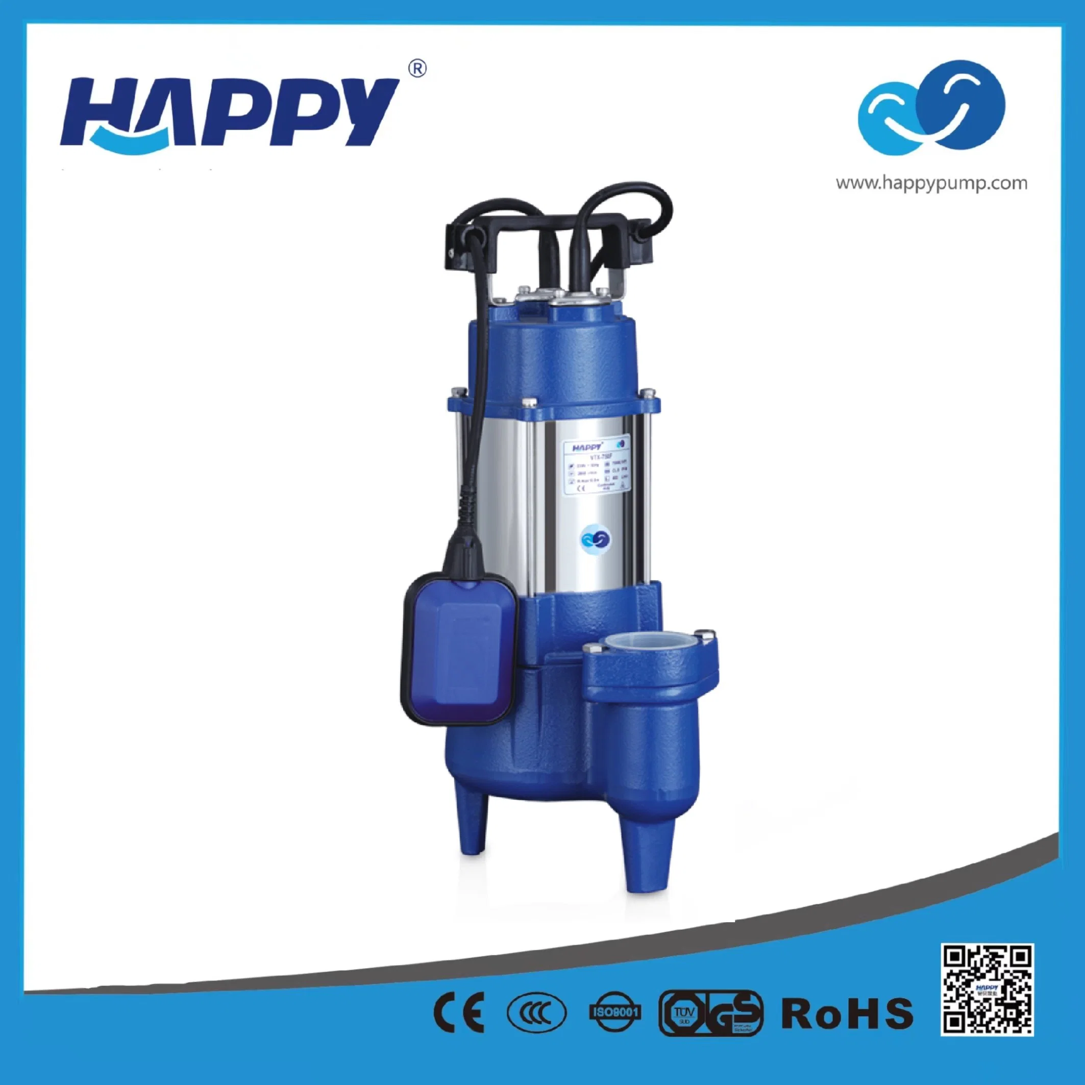 Wqd Qdx Electric Stainless Steel Plastic Aluminum Centrifugal Clean Dirty Sewage Wastewater Drainage Single Phase 220 Volt Submersible Garden Use Water Pump