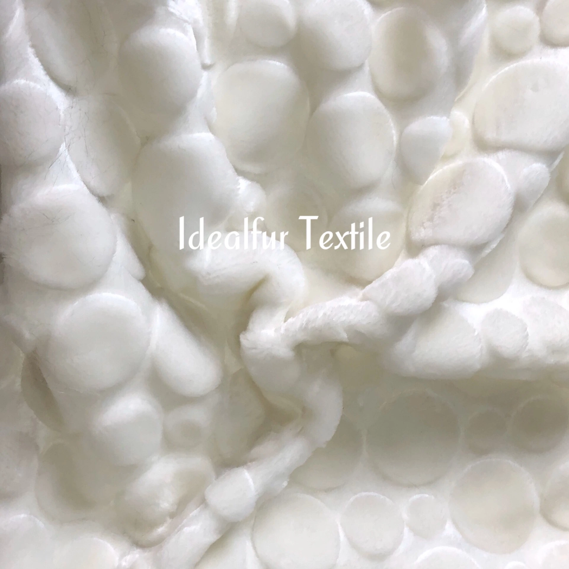 Circular Embossed Short Pile Imitation Rabbit Fur