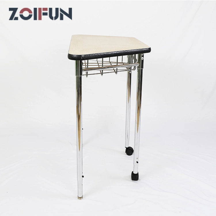 Multi Function Modern Standing Furniture Table; MDF HPL Wheels Locker Feet Metal Frame Desk Set