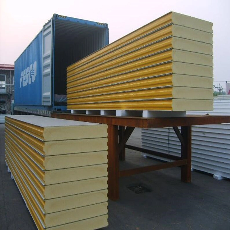 EPS/Polystyrene/PU/PIR/PUR/Puf/Polyurethane/Rockwool Sandwich Portable Wall Panel