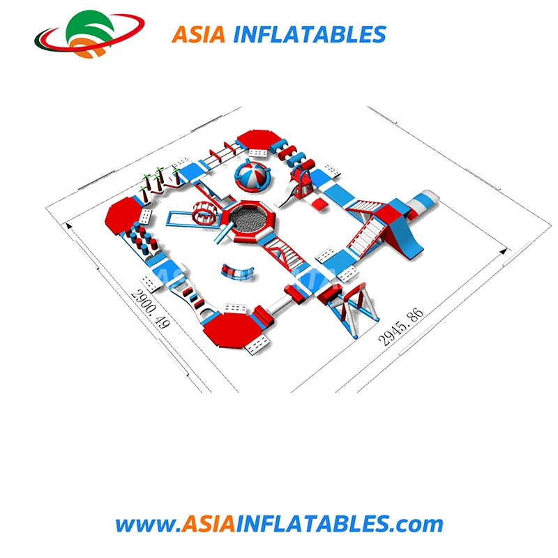 Professional Customized Inflatable Water Park Games with Obstacle Course