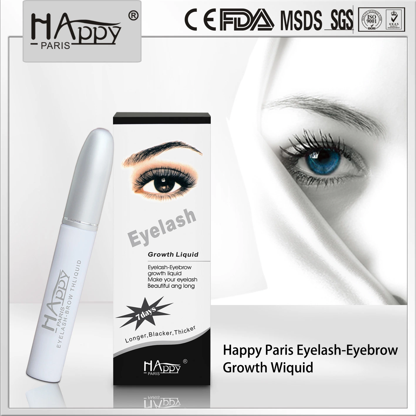 FDA Ce Eyelash Growth Serum Happy Paris Eyelash Growth Serum Eyelash Treatment Product