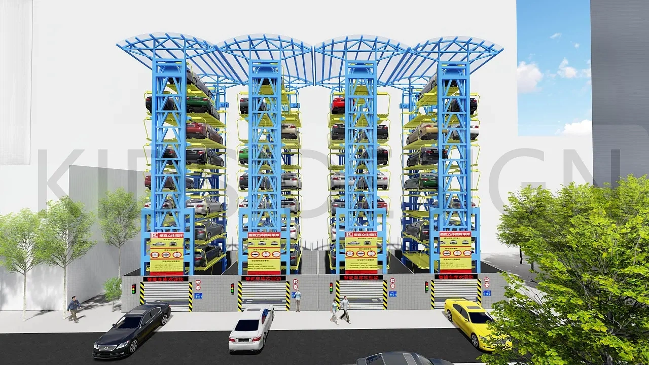 Sistema de Estacionamento de carros de circulação vertical de 7 andares