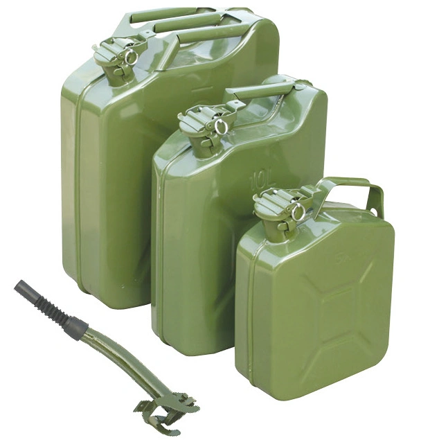 Diesel Petrol Jerry Can 5/10/20 Litre Nato Style Gasoline Fuel Container Metal Gas Tank