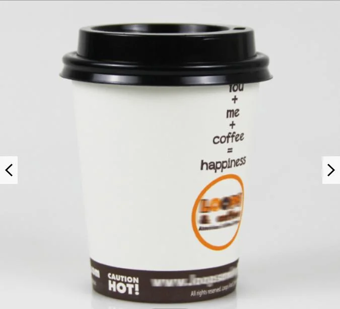 Disposable Customized Printing Single Wall Paper Cups with Lids for Coffee