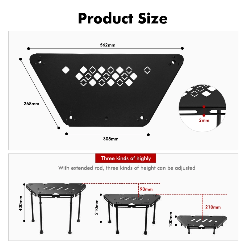 Outdoor Portable M-Shaped Aluminium Alloy Folding Table Picnic Barbecue Camping Table