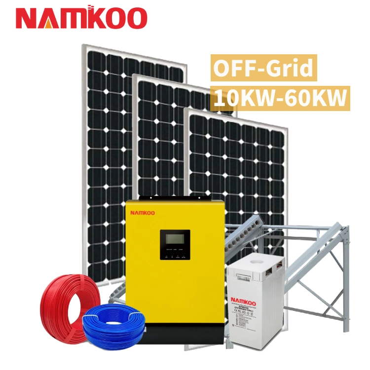 Système de stockage d'énergie solaire 5000W 3kw 6kw 8kw 10kw Production d'énergie électrique du panneau solaire hybride