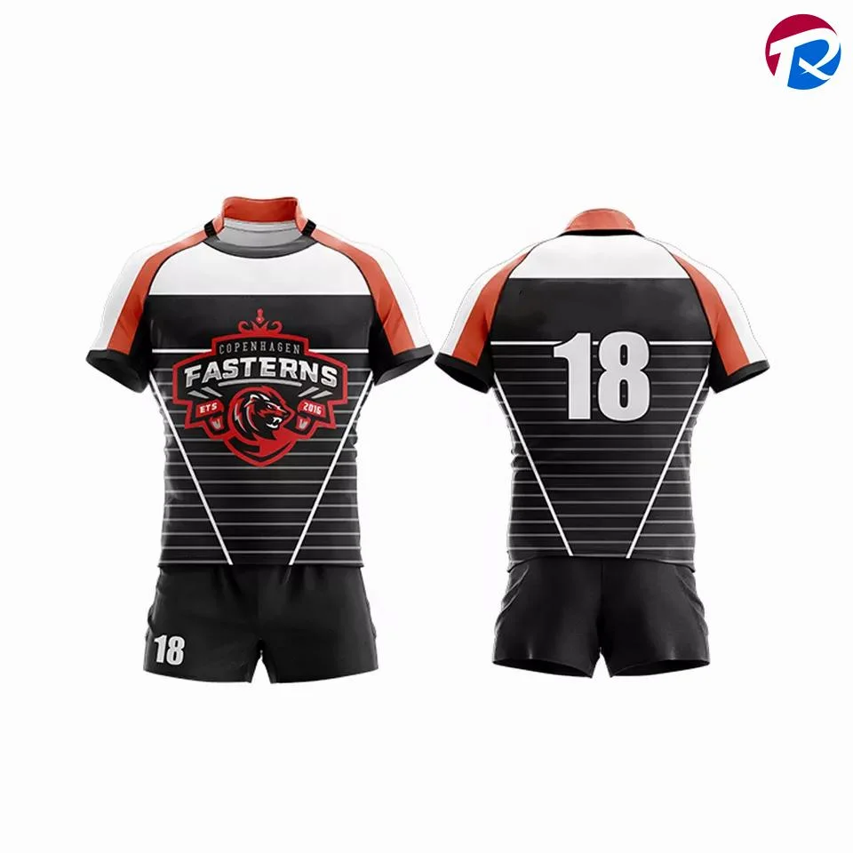 Verrouillage de 280gsm entièrement fait sur mesure d'impression de l'Australie uniforme sublimée Rugby Jerseys Kits