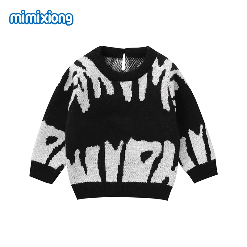 Mimixiong Hot Sale Fashionable Autumn Winter Loose Baby Knitwear Kids Baby Knitted Pullover Sweaters