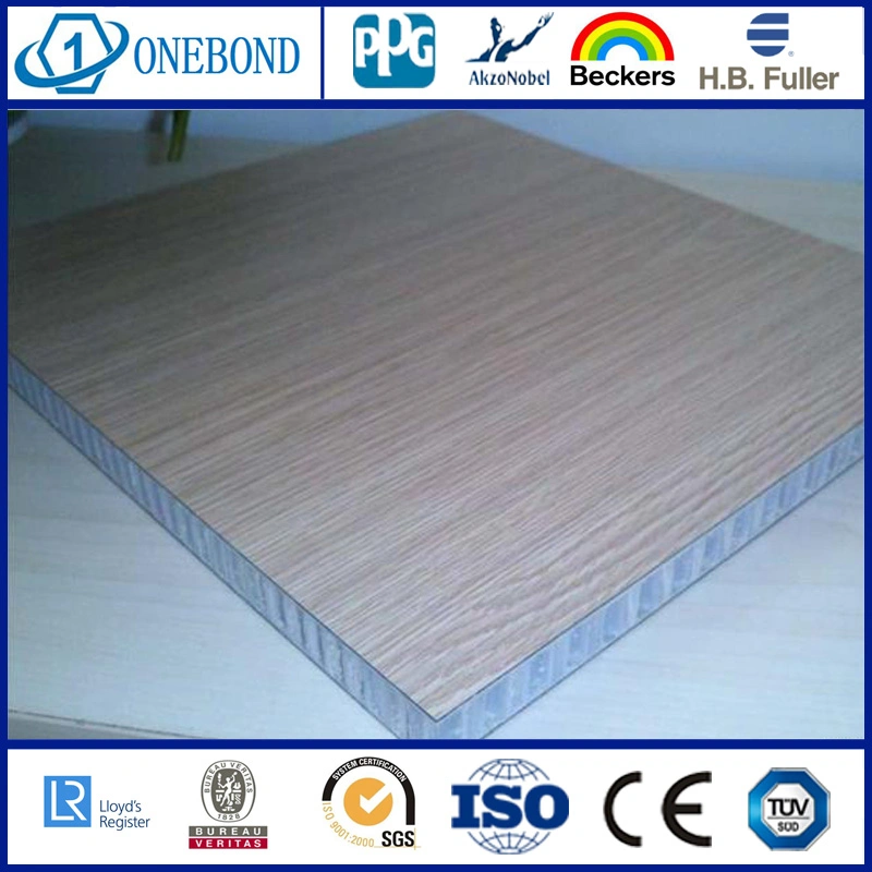 Yellow Wood Grain Color HPL Aluminum Honeycomb Panels for Ship Decoration