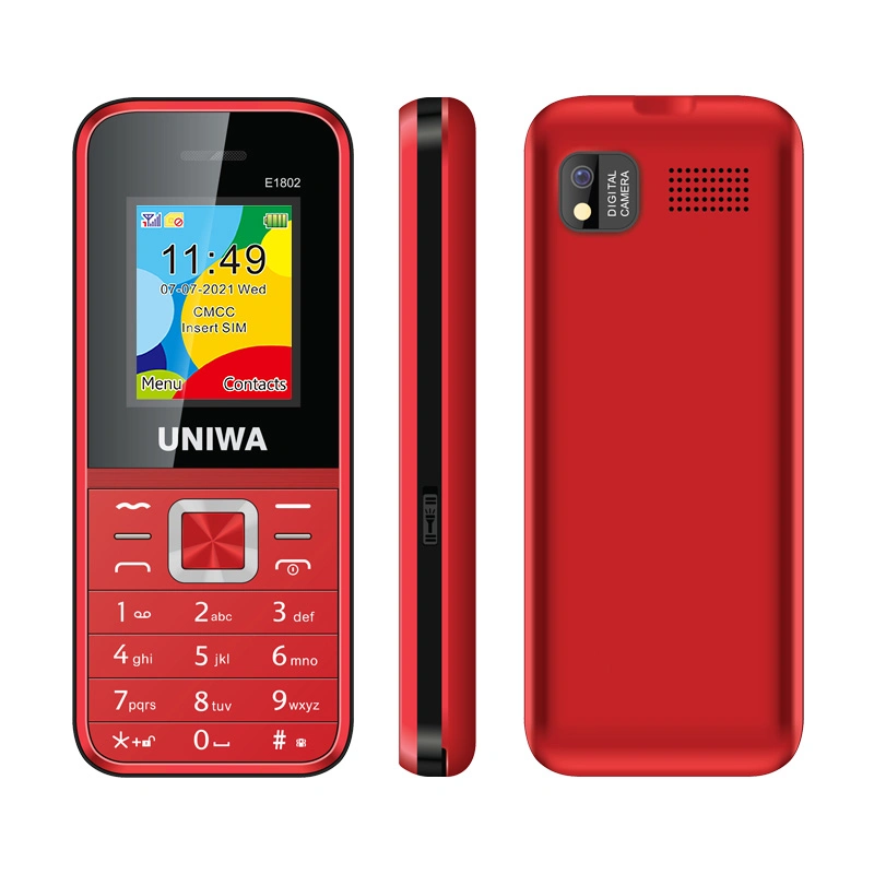 Uniwa E1802 1.77 Inch Screen 25bi Battery Long Standby New Keypad Feature Phone with Torch