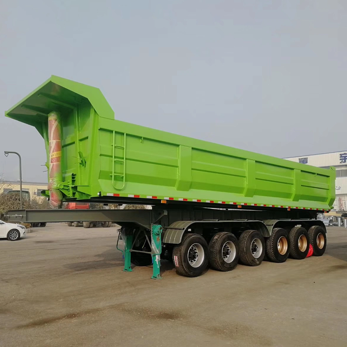 6 Axles Heavy-Duty 40cbm Front Lifting Semi Dump Trailer 50 Cubic Meters 3 Axle Dumper Tipping Semi Trailer