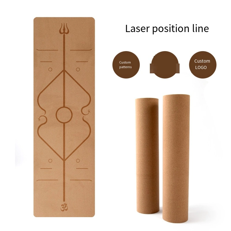 Manufacturers Wholesale/Supplier Cork Yoga Mat 5mm Fitness Sports Cork TPE Yoga Mat Body Line Manufacturers Wholesale/Supplier