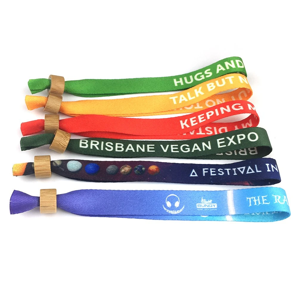 Promotional Recycled Cloth Festival Wristband Eco Friendly RPET Fabric Bracelet for Events