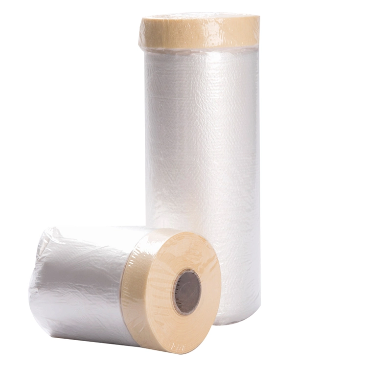 Plastic Roll of Pre-Taped Masking Film with Masking Tape