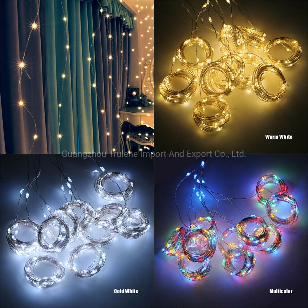 100/200/300 LED 3m Copper Wire Curtain Light LED Fairy String Waterproof