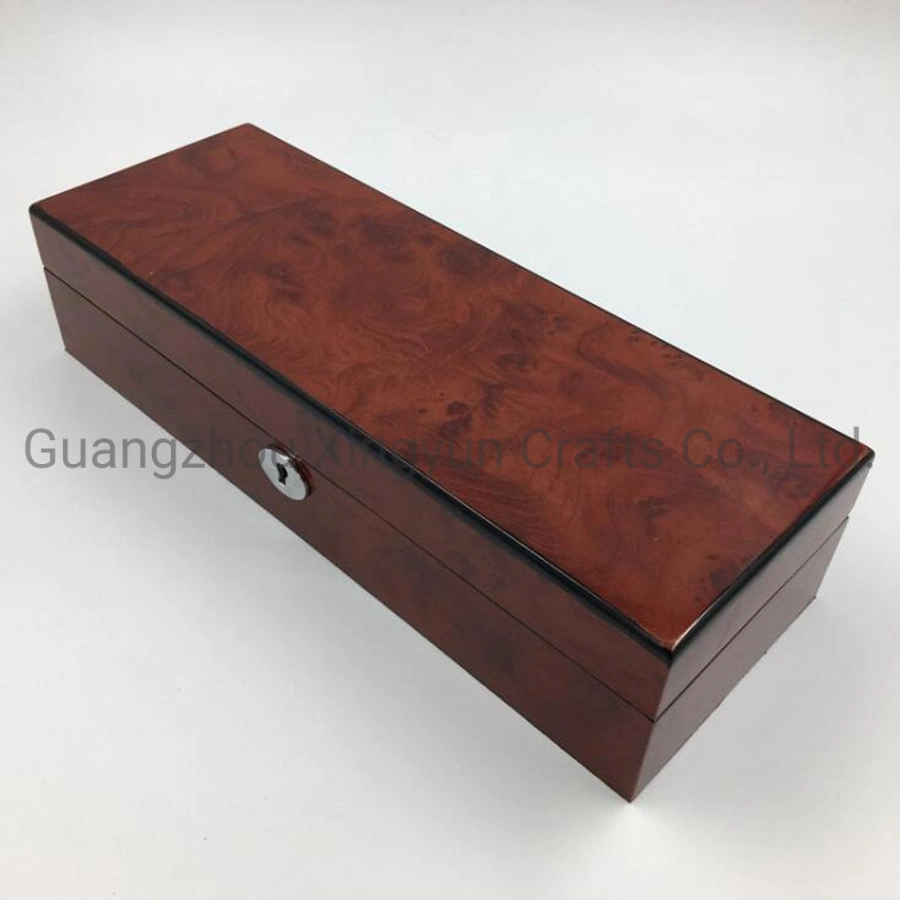 Wooden Watch Collection Box Wood Packing Box Gift Package Case with Lock