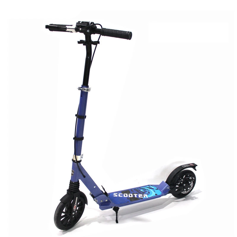 Plegable más duradera de goma dos PU 200mm de aluminio Ruedas grandes para adultos pie Kick Scooters para adultos y niños adolescentes