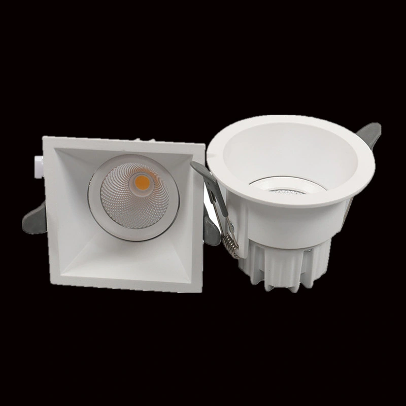 Haut de la lumière rond Carré COB Downlight Led 7W du projet de l'hôtel Spot encastré spotlight ampoule lampe témoin de rafles vers le bas