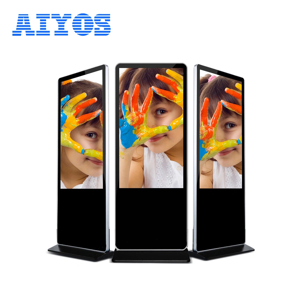 China Semi Outdoor Ad Player Aiyos/OEM/ODM Payment Kiosk Advertising Screen