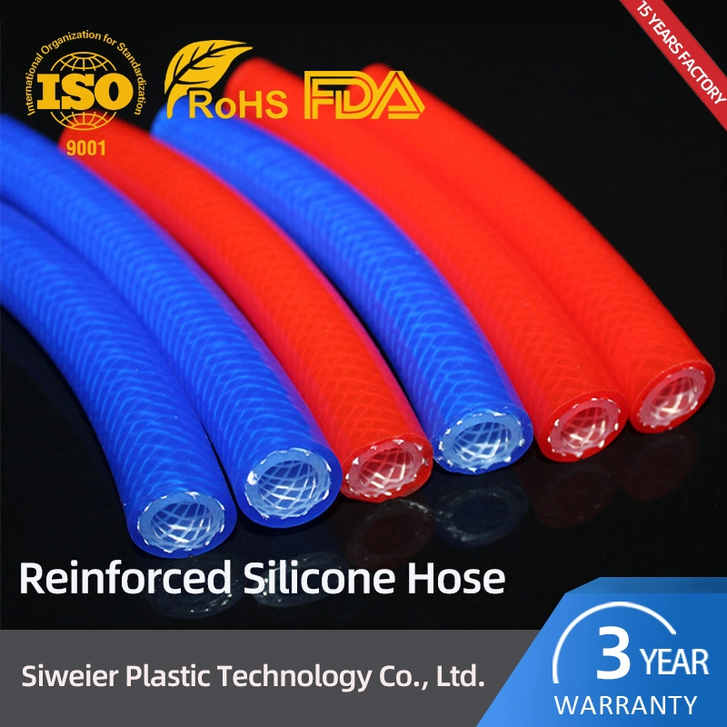 Flexible Rubber Reinforced Hose High Pressure Silicone Fabric Braided Tube