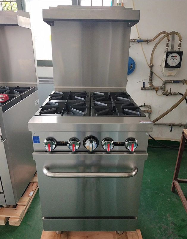 Equipamiento de cocina 4 quemadores Gas comercial Rangos con horno estándar (TCR24)