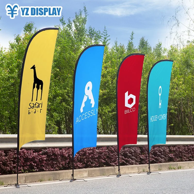 High-Quality Teardrop Beach Flag with Carbon Fiber Pole