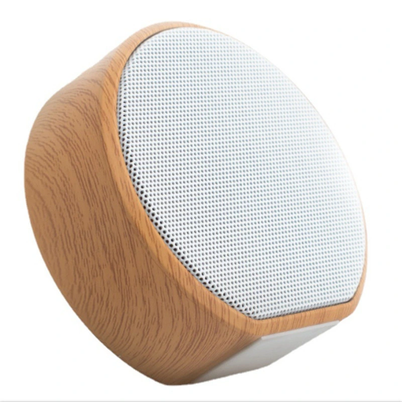 Tragbarer kabelloser Bluetooth-Lautsprecher Retro Wood Grain Mini Subwoofer integriert MIC HD Freihandanruf/Sprachansage/U-Disk/TF-Karte/AUX-USB-Akku Lautsprecher