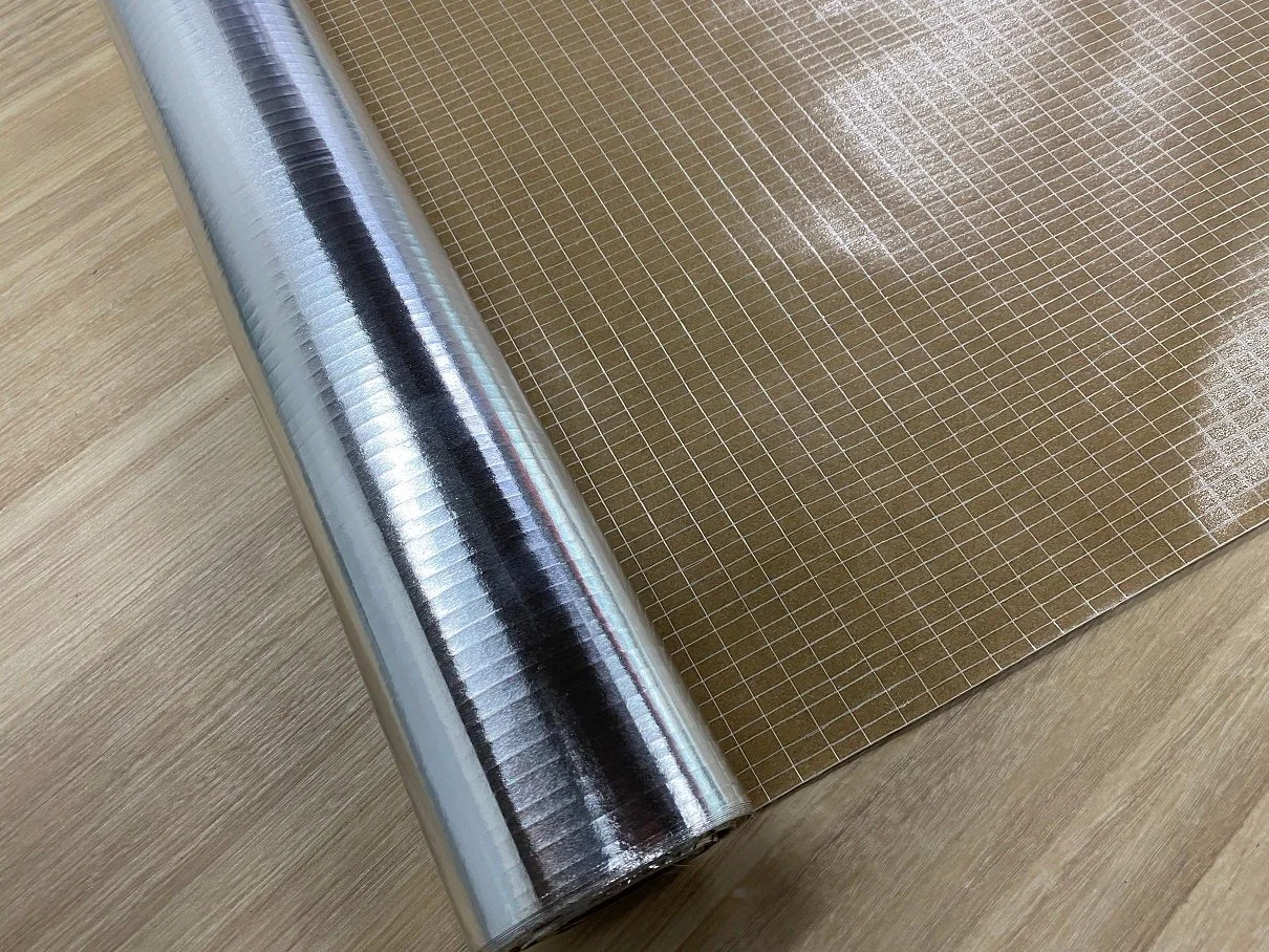 Lámina térmica de tela de fibra de vidrio laminado de aluminio para placa de aislamiento