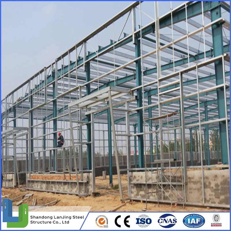 Gran Span Prelab estructura modular de acero Industrial Hall Factory Warehouse Con estructura de acero Pergola