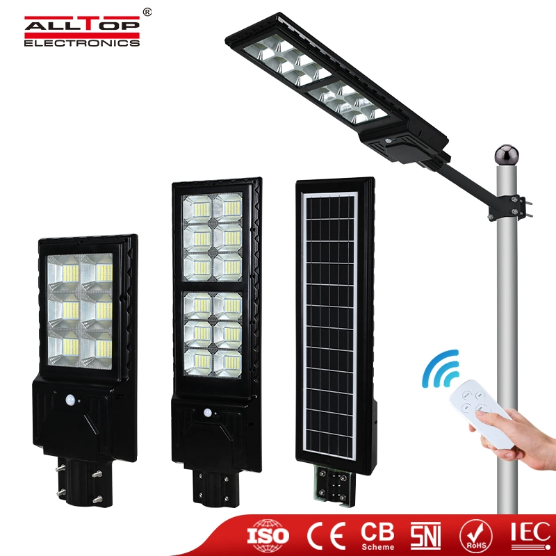 ALLTOP IP65 Regenfestes SMD ABS Square 200 250 300 350 400 Watt Outdoor All in One LED Solar LED Street Lampe