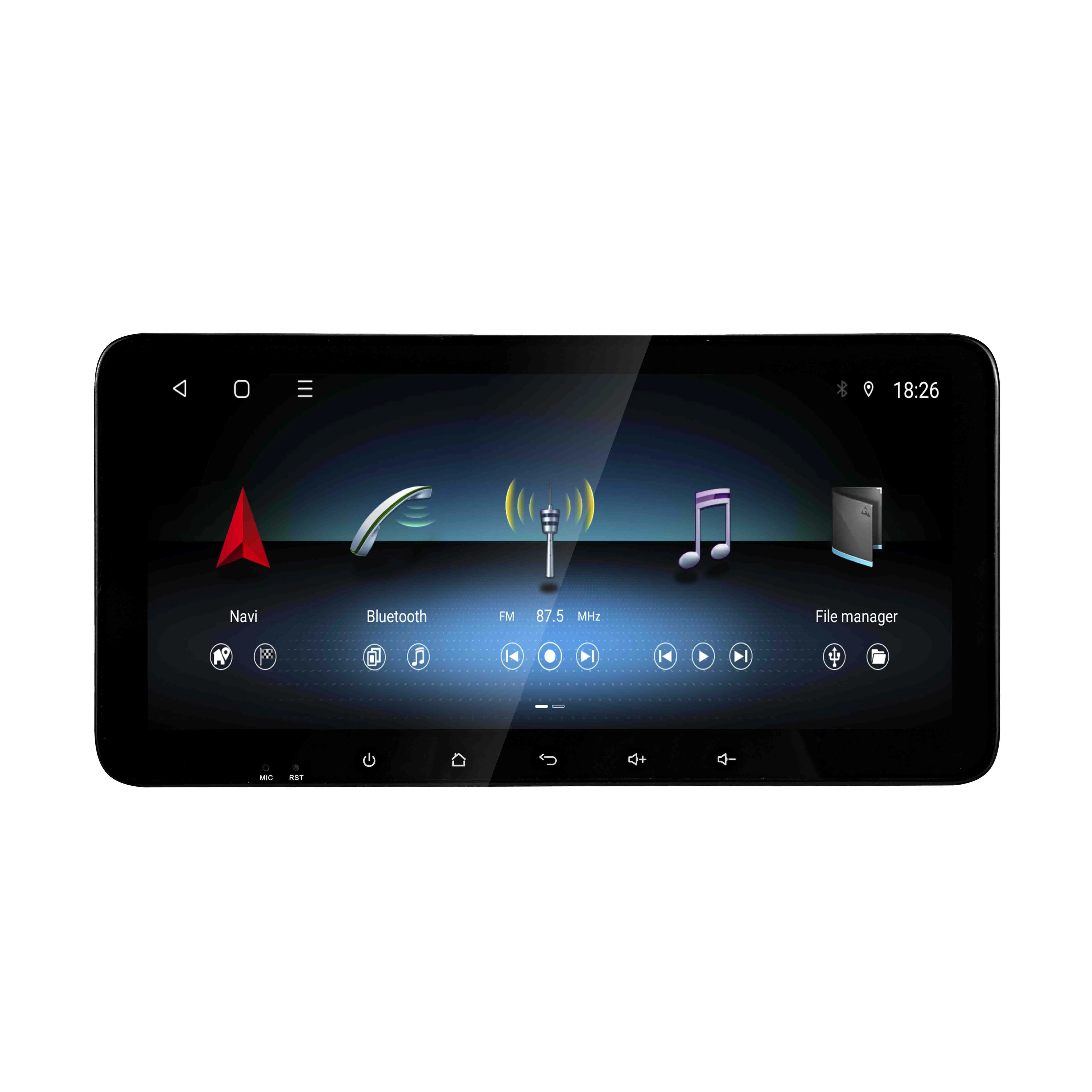 Ecrã Android de 10.33 polegadas Ecrã Car Navegação GPS Android Leitor multimédia estéreo para automóvel Android com leitor de DVD de rádio áudio