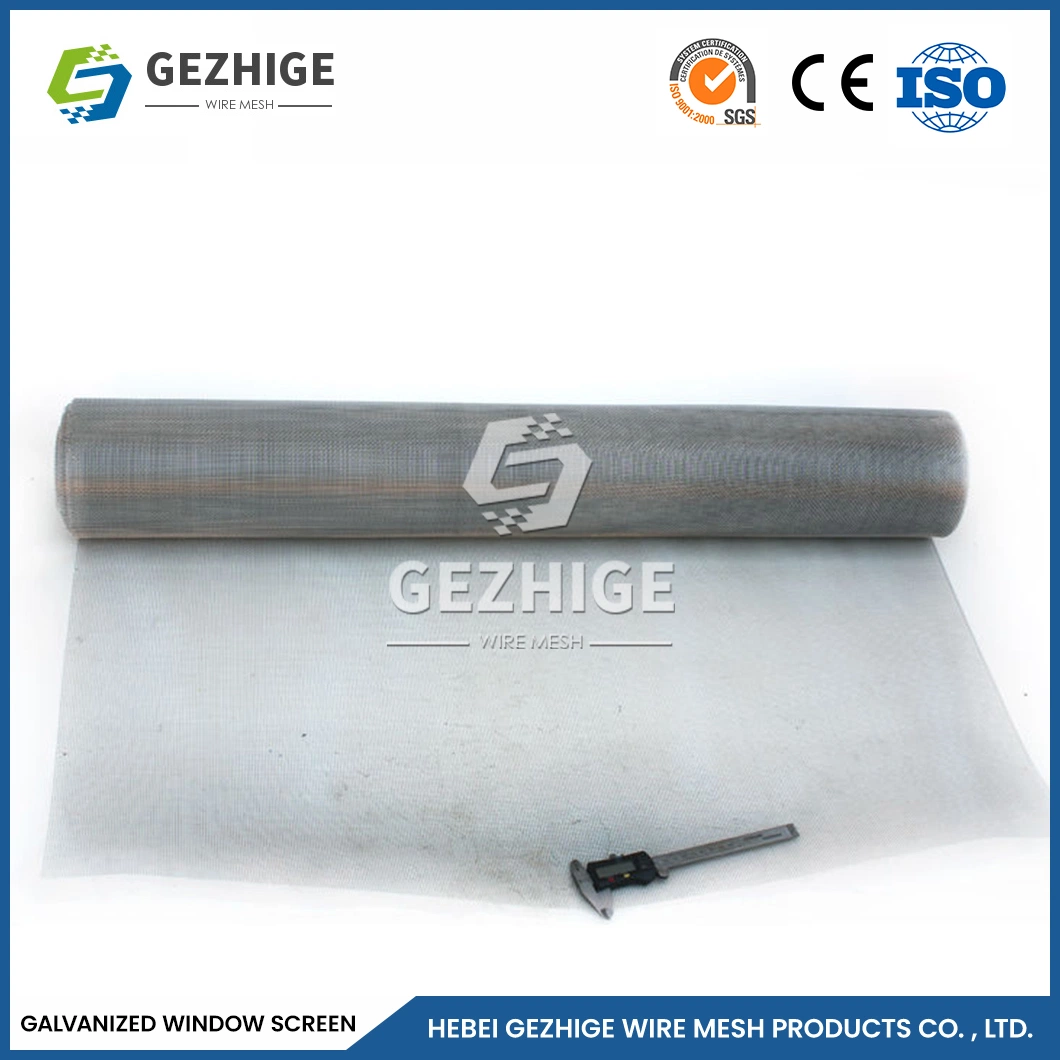 Gezhige Custom Magnetic Window Mesh Großhändler Verzinkter Edelstahl Sicherheit Fensterschirm China Korrosionsbeständigkeit Verzinkter Eisendraht Fensterschirm