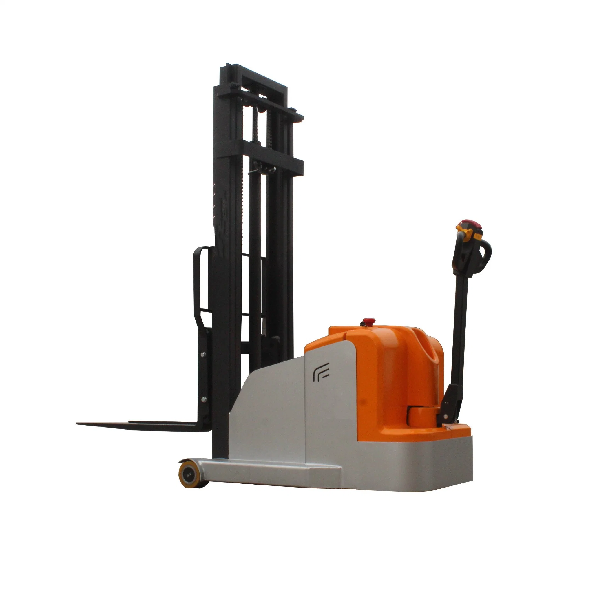 Battery Powered Walkie Walking Type Electric Pallet Stacker 900kg Load Capacity Stacking Forklift Truck for Sale