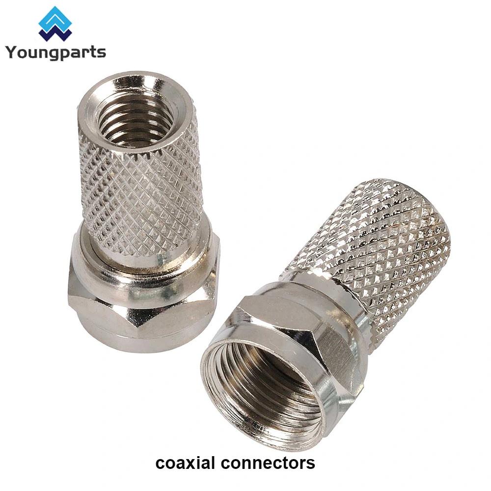 Youngparts CNC Machined Stainless Part Coaxial Cable Connectors Coaxial Cable Extension Adapter Couplers