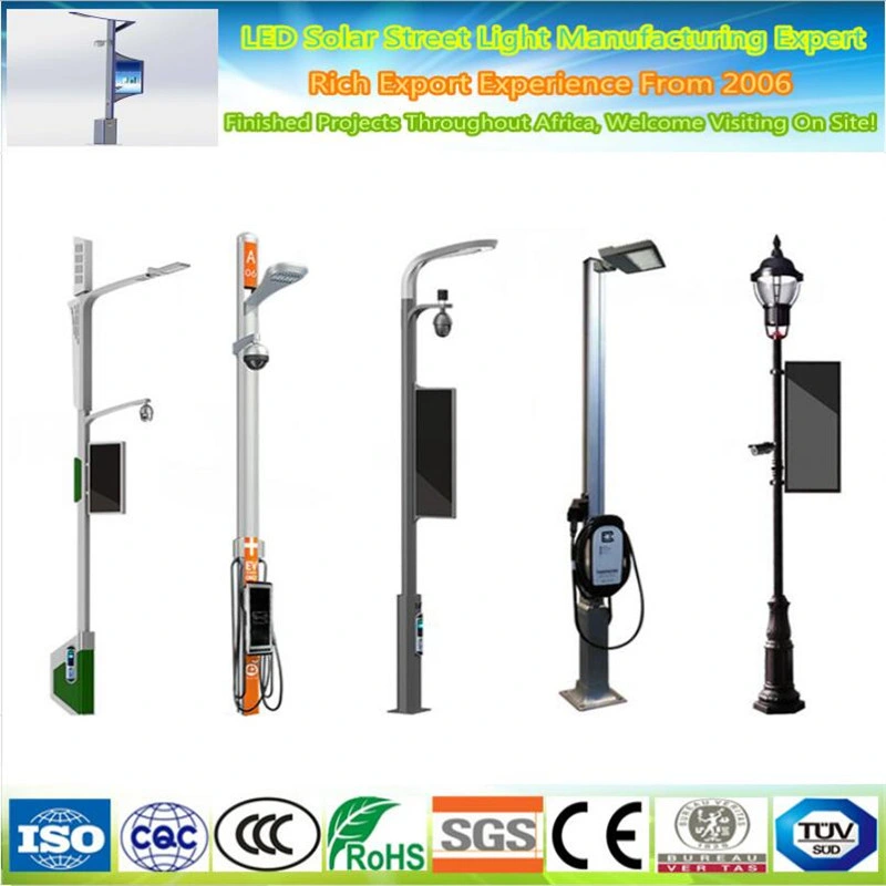 Polo inteligente con pantalla LED de CCTV inteligentes Smart transmisor WiFi poste de luz de la calle