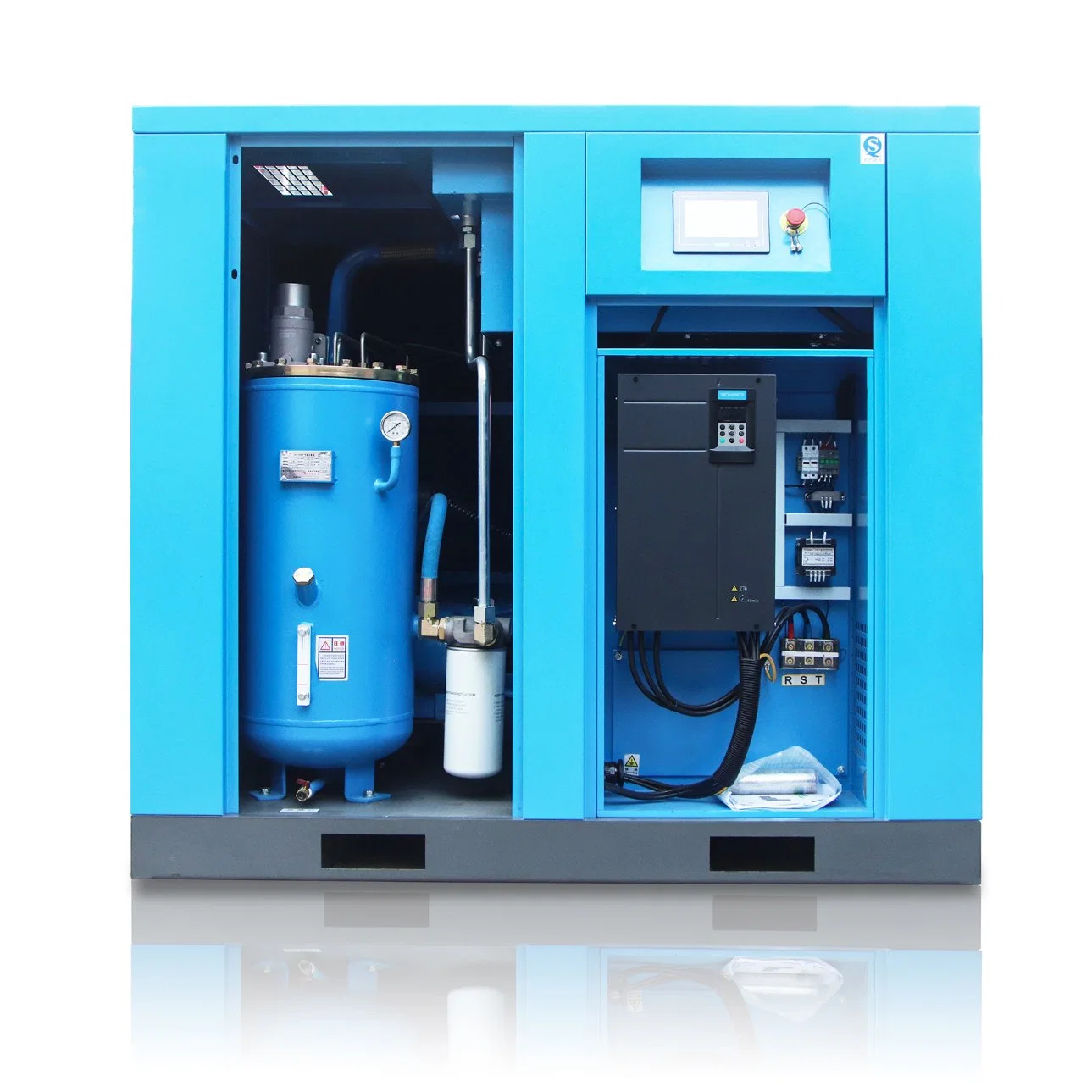 (20 Years Original Factory) Germany Technology 30% Electric Saving Direct Driven Industrial Single Rotary Screw Type Air Compressor 7.5kw-110kw