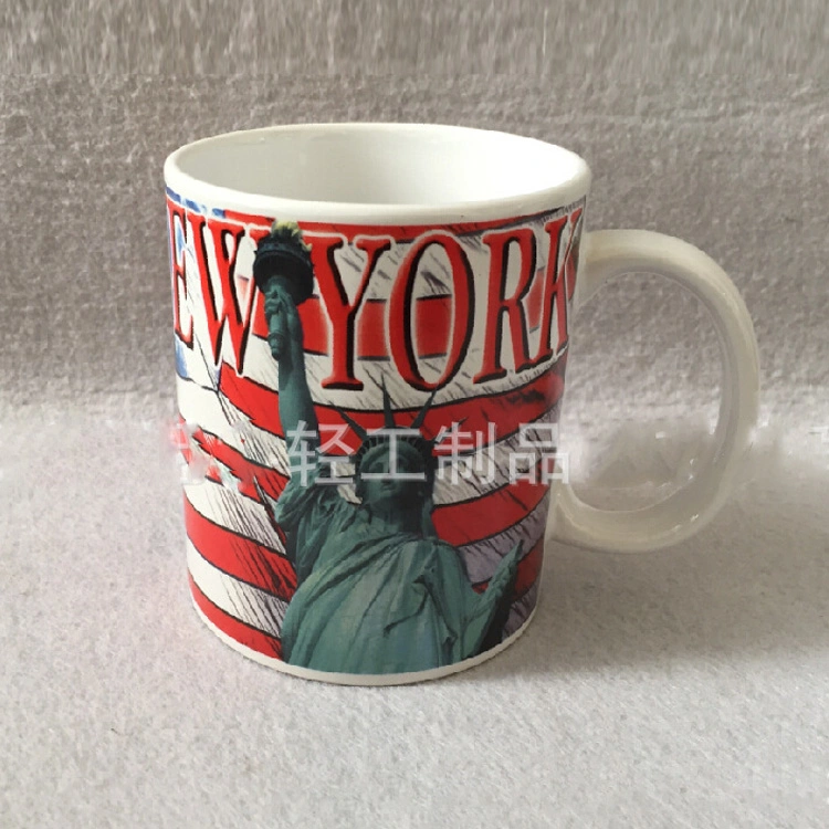 Logotipo personalizado recuerdos de viaje de cerámica taza taza de Nueva York