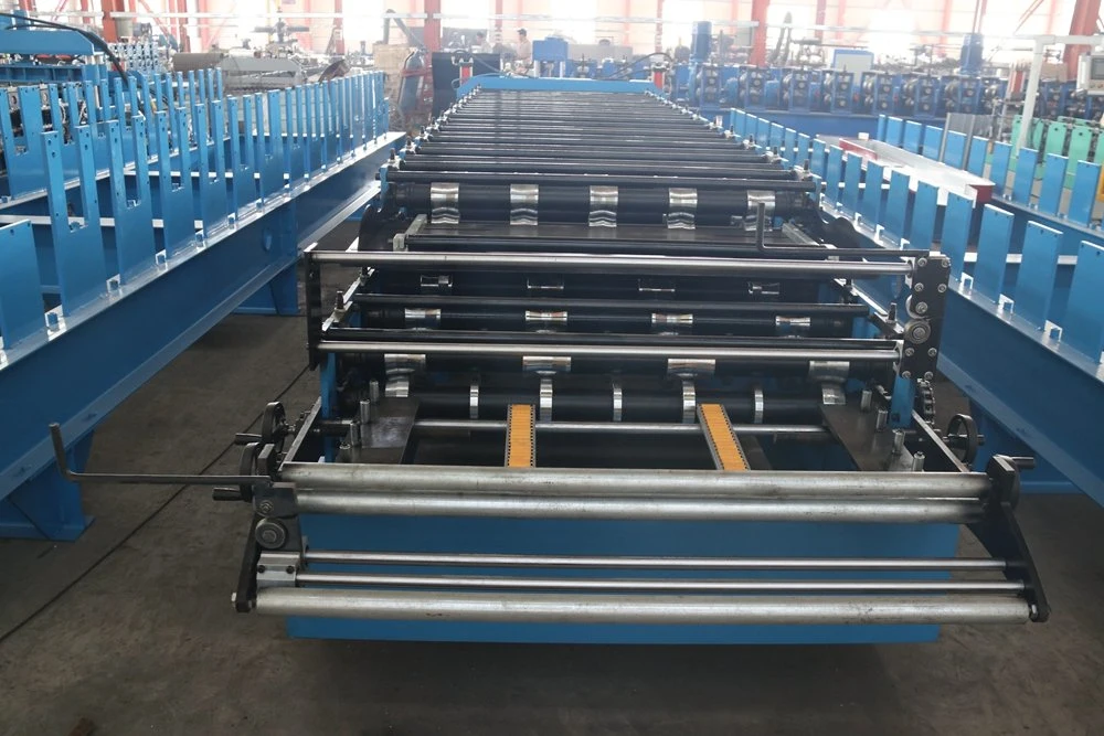 Automatic Trapezoidal Tile Making Roofing Steel Sheet Metal Roof and Wall Panel Double Layer Roll Forming Machine