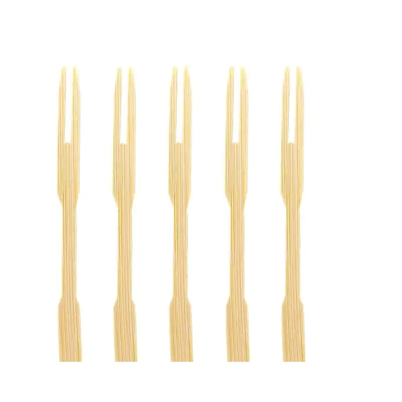 9cm Mini Bamboo Fruit Fork for Food