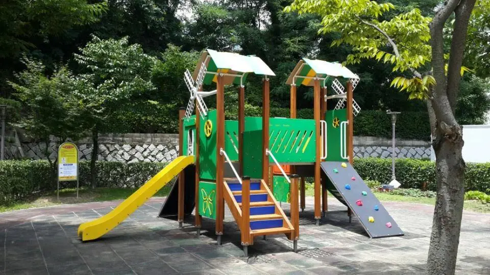 Wandeplay Wooden and PE Series Amusement Park Children Outdoor Playground Equipment with Wd-Bc207