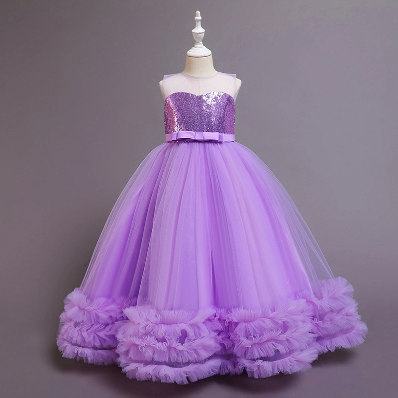 Children Party Dress Wedding Dresses Flower Girls Ball Gown Puffy Long Frock