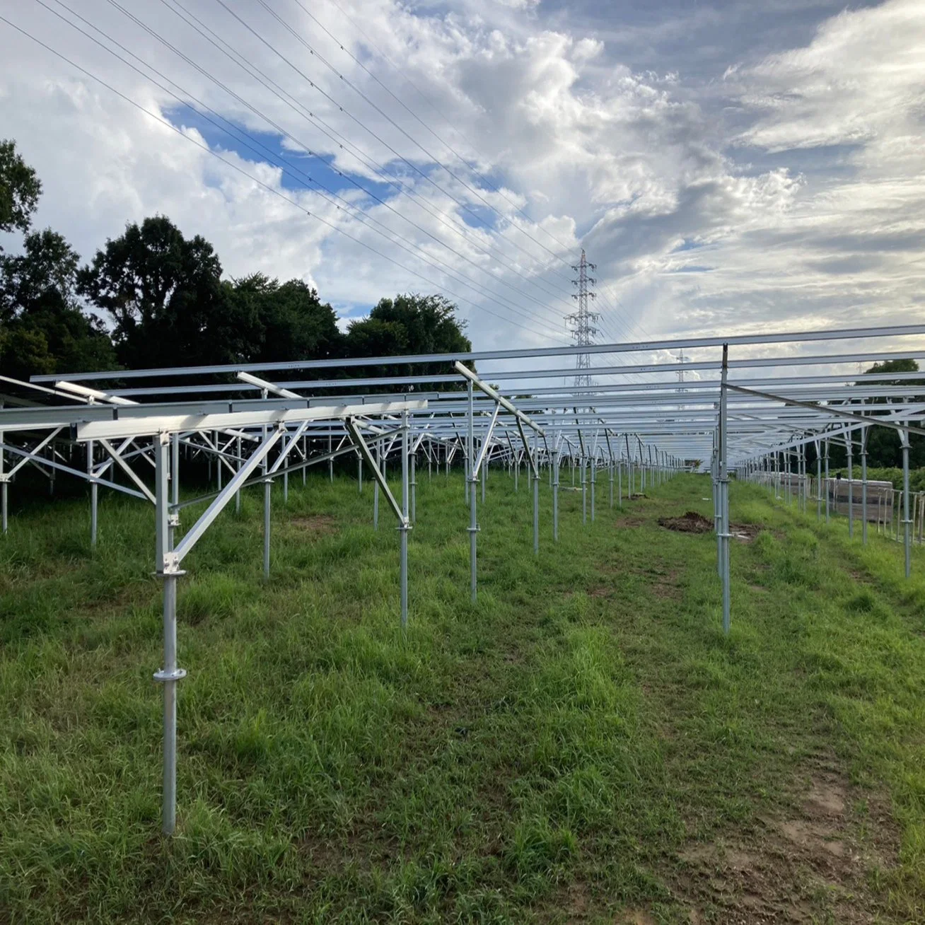 Estructura de Racking PV solar de montaje en tierra de aluminio montaje en panel solar Kit de soporte de puesta a tierra sistemas de montaje solar