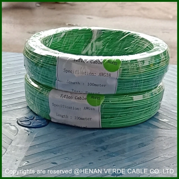 High Temperature AWG 10 12 14 18 AWG20 PTFE Insulated Tinned Silver Plated Copper Electric Wire